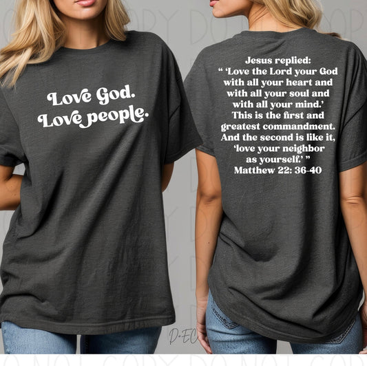 Love God Love People-White-Comfort Color