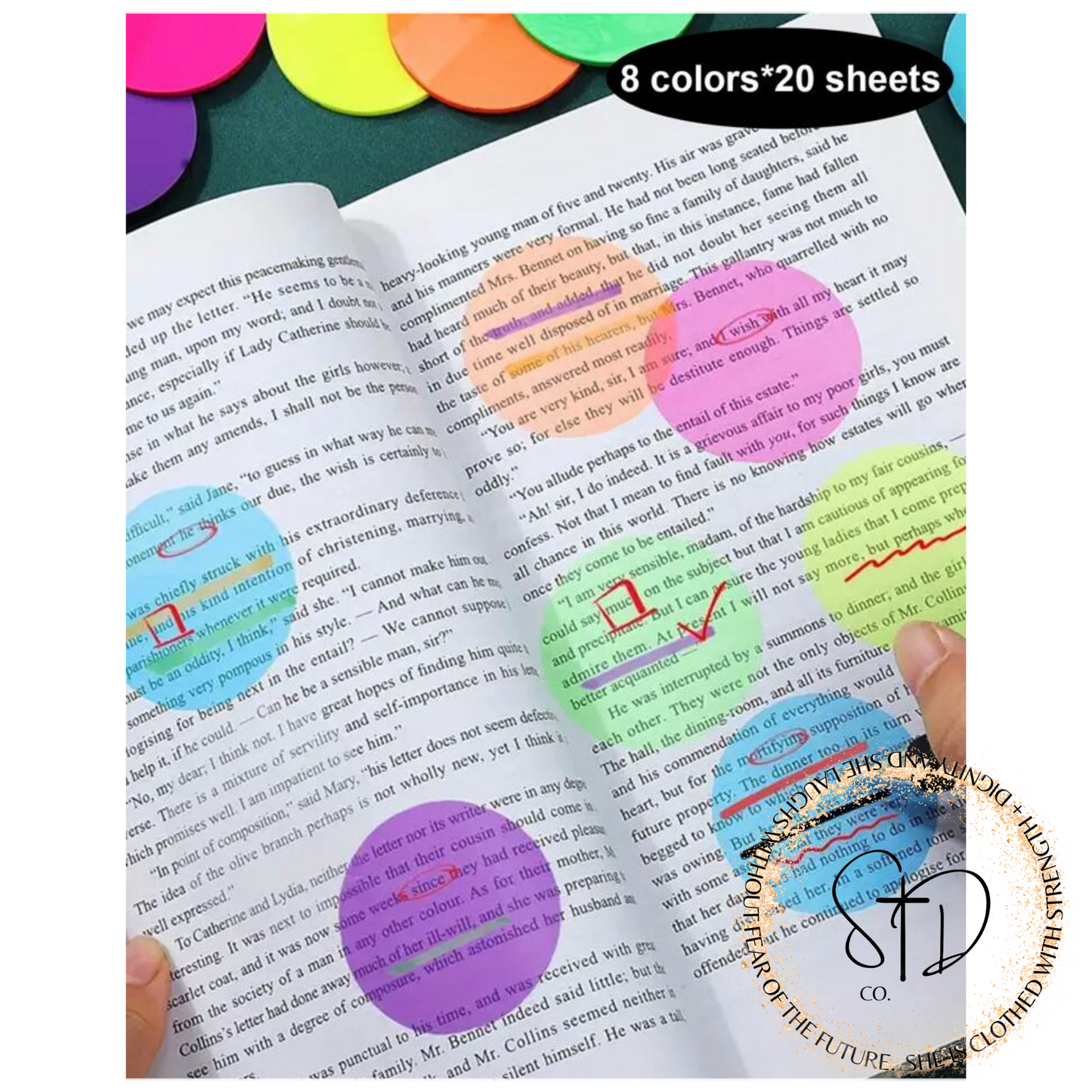 Transparent sticky notes for Bible study